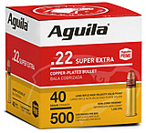 Image of Aguila Ammunition .22LR 40 Grain Plated Lead Round Nose Brass Case Ammunition