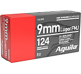 Aguila Ammunition 9mm Luger 124 Grain Full Metal Jacket Brass Case Pistol Ammunition
