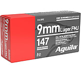 Image of Aguila Ammunition 9mm Luger 147 Grain Full Metal Jacket Flat Point Brass Case Pistol Ammunition