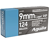 Image of Aguila Ammunition Personal Defense 9mm Luger 124 Grain Jacketed Hollow Point Jacket Brass Cased Centerfire Pistol Ammunition