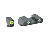 Image of Ameriglo Tritium Front/Rear Combo Sights Green Dot White Outline Rear And Green Dot LumiLime Outline Front For Glock 17-39 GL-243