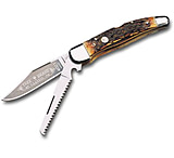 Image of Boker USA Stag Double Lock Pocket Knife w/ Sheath - 9 1/4in OAL
