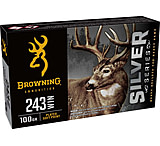 Image of Browning SILVER 243 WIN 100 Grain Plated Soft Point Brass Rifle Ammunition