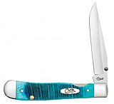 Image of Case Caribbean Blue Bone - Sawcut Jig Kickstart TrapperLock Folding Knive