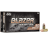 CCI Ammunition Blazer Brass 9mm Luger 115 Grain Full Metal Jacket Centerfire Pistol Ammunition
