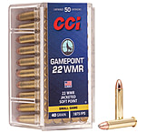 CCI Ammunition Gamepoint .22 Winchester Magnum Rimfire 40 Grain Jacketed Soft Point Rimfire Ammunition