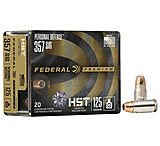 Image of Federal Premium Personal Defense HST 357 Sig 125 Grain Jacketed Hollow Point Nickel-Plated Cased Centerfire Pistol Ammunition