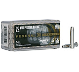 Federal Premium Personal Defense Punch Rimfire .22 WMR 45 Grain Jacketed Hollow Point Nickel-Plated Brass Cased Ammunition