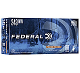 Image of Federal Premium Power-Shok .243 Winchester 80 Grain Jacketed Soft Point Centerfire Rifle Ammunition