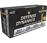 Image of Fiocchi Defense Dynamics .357 Magnum 158 Grain JHP Brass Cased Pistol Ammunition