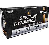 Image of Fiocchi Defense Dynamics .38 Special 148 Grain SJHP Brass Cased Pistol Ammunition