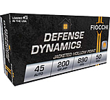 Image of Fiocchi Defense Dynamics .45ACP 200 Grain JHP Brass Cased Pistol Ammunition