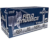 Fiocchi Field Dynamics .223 Remington 50 Grain VMAX Brass Cased Rifle Ammo, 50 Rounds, 223HVA50