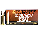 Fort Scott Munitions .5.56 NATO 70 Grain CNC Machined Copper Brass Rifle Ammo, 20 Rounds, 556-070-SCV
