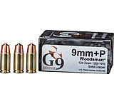 Image of G9 Defense 9mm+P 124 Grain Copper Solid Brass Cased Pistol Ammunition