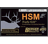 HSM Ammunition Trophy Gold .25-06 Remington 115 Grain Boat Tail Hollow Point Brass Cased Rifle Ammunition, 20, BTHP