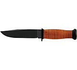 Image of KA-BAR Knives Leather Handled Mark 1 Knife w/ Sheath - 9.12&quot; OAL