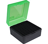 Image of MTM RM-100 Rifle Ammo Box .22-250/.308/.243 Clear Green/Black RM-100-16T