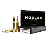 Image of Nosler Match Grade .338 Lapua Magnum 300 Grain Custom Competition Brass Cased Centerfire Rifle Ammunition