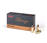 PMC Ammunition Bronze, 9mm Luger, 115 Grain, FMJ, Brass Case, Centerfire Pistol Ammo, 50 Rounds Box, 9A