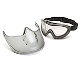 Image of Pyramex Capstone Goggles w/Face Shield - Gray frame, Clear Antifog Lens