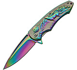 Image of Rite Edge Wolf Framelock A/O Rainbow Folding Knife