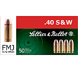 Image of Sellier &amp; Bellot 40 S&amp;W 180 Grain Full Metal Jacket Brass Cased Pistol Ammunition