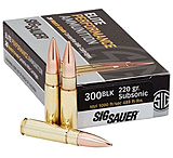 SIG SAUER Elite Match Grade .300 AAC Blackout 220 grain Open Tip Match Brass Cased Centerfire Rifle Ammo, 20 Rounds, E300A2-20