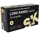 Image of SK Long Range Match .22 Long Rifle 40 grain Lead Round Nose Brass Cased Rimfire Ammunition
