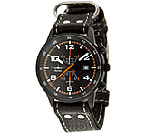 Image of Skytimer 50755 Quartz Pilot Mens Watch - Leather Strap, Water Resistant, Mineral Crystal