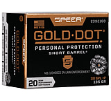 Image of Speer Gold Dot .38 Special +P 135 Grain Gold Dot Hollow Point Short Barrel Centerfire Pistol Ammunition