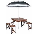 Image of Stansport Picnic Table And Umbrella Combo Pack