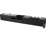 TacFire Glock 23 Gen 3 Replacement Pistol Slide w/Optics Cut &amp; Slide Ports, .40 S&amp;W, Graphite Black, Cerakote, Stainless Steel, GLKSL23-G2