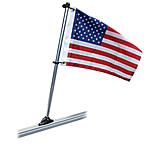 Image of Taylor Made Pontoon 24&quot; Flag Pole Mount &amp; 12&quot; x 18&quot; US Flag