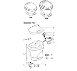 Image of Thetford Aqua-Magic V High And Low Foot - Seat And Cover Assembly