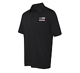 Image of Thin Blue Line Polyester Sport Polo - Embroidered Thin Red Line American Flag