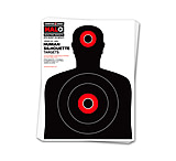 Thompson Target HALO Human Silhouette Reactive Splatter Targets 8.5x11in, 20 Pack, Black/Red, Small, 4609-20