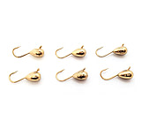 Image of Vexan 6-Pack Gold Tungsten T-VEX Ice Fishing Jig