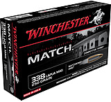 Image of Winchester MATCH .338 Lapua Magnum 250 grain Boat Tail Hollow Point Centerfire Rifle Ammunition
