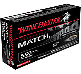 Image of Winchester MATCH 5.56x45mm NATO 77 grain Boat Tail Hollow Point Centerfire Rifle Ammunition