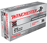 Image of Winchester SUPER-X HANDGUN .25 ACP 45 grain Expanding Point Brass Cased Centerfire Pistol Ammunition