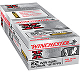Winchester SUPER-X RIMFIRE .22 Winchester Magnum Rimfire 40 grain Full Metal Jacket Brass Cased Rimfire Ammunition