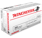 Image of Winchester USA HANDGUN .38 Special 130 grain Full Metal Jacket Centerfire Pistol Ammunition