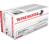 Image of Winchester USA RIFLE .22-250 Remington 45 grain Jacketed Hollow Point Brass Cased Centerfire Rifle Ammunition