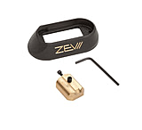 Image of Zev Technologies Speed Feed Brass Magwell With Light Inserts For Small Frame Glock Gen 1-3 Black Crinkle Powder Coat 6.8 Ounces MW.K-SM-BR-3GLT