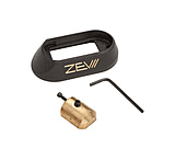 Image of Zev Technologies Speed Feed Light Brass Magwell For Small Frame 1st, 2nd, 3rd Gen Glocks Black Crinkle Powder Coat 6.8 Ounces MAGWELLSMBRASLT