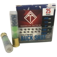 American Tactical Imports ATI Buckshot Load Case Lot .410 Gauge 12 Pellet 2.5'' Shotgun Buckshot Ammunition