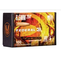 Federal Premium FB264F2 Fusion Component 6.5mm .264 140 GR Fusion Soft Point 100 Box