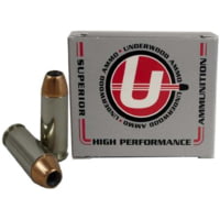 Underwood Ammo 10mm Auto 150 Grain Jacketed Hollow Point Nickel Plated Brass Cased Pistol Ammunition