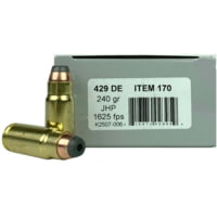 Underwood Ammo .429 DE 240 Grain Jacketed Hollow Point Brass Cased Centerfire Pistol Ammunition